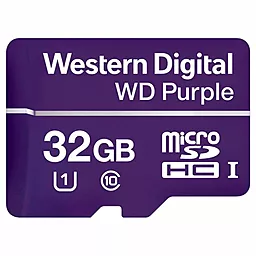 Карта пам'яті Western Digital microSDHC 32GB Purple Class 10 UHS-I U1 (WDD032G1P0A) - фото Карта пам'яті Western Digital microSDHC 32GB Purple Class 10 UHS-I U1 (WDD032G1P0A)