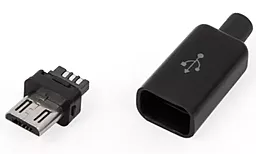 Универсальный разъем micro-USB, 5 pin, разборный, "папа", черный