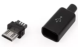 Універсальний роз'єм micro-USB, 5 pin, розбірний, "тато", чорний - фото Універсальний роз'єм micro-USB, 5 pin, розбірний, "тато", чорний