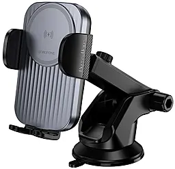 Автодержатель Borofone BH222 Wireless 15W Grey - фото Автодержатель Borofone BH222 Wireless 15W Grey