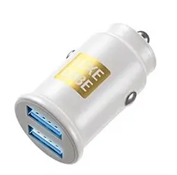 Автомобильное зарядное устройство Luxe Cube 2.4a 2xUSB-A ports car charger White (8886998698496) - фото Автомобильное зарядное устройство Luxe Cube 2.4a 2xUSB-A ports car charger White (8886998698496)