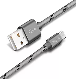 Кабель USB Yoobao Nylon Micro Cable Grey Ribbon (YB-423) - миниатюра 2