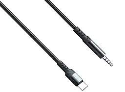 Аудио кабель Earldom ET-AUX38 Aux mini Jack 3.5 mm - USB Type-C M/M Cable 1 м чёрный