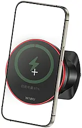 Держатель с беспроводной зарядкой, магнитный WIWU CH-316 Black - фото Держатель с беспроводной зарядкой, магнитный WIWU CH-316 Black