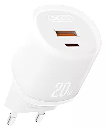 Сетевое зарядное устройство XO L144 20w PD/QC USB-C/USB-A ports charger white - фото Сетевое зарядное устройство XO L144 20w PD/QC USB-C/USB-A ports charger white