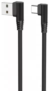 Кабель Hoco U83 Puissant Silicone USB-A - Type-C 15w 3a 1м cable Black - фото 1