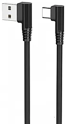 Кабель Hoco U83 Puissant Silicone USB-A - Type-C 15w 3a 1м cable Black - фото Кабель Hoco U83 Puissant Silicone USB-A - Type-C 15w 3a 1м cable Black