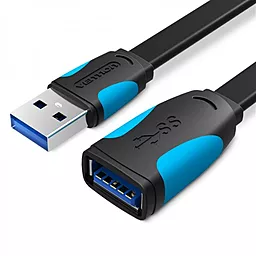 Кабель (шлейф) Vention VAS-A13-B100 USB 3.0 AM/AF 1м чёрный - фото Кабель (шлейф) Vention VAS-A13-B100 USB 3.0 AM/AF 1м чёрный