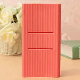 Силиконовый чехол для Xiaomi Силиконовый чехол для MI Power bank 20000 mAh Pink Ribbed - миниатюра 2