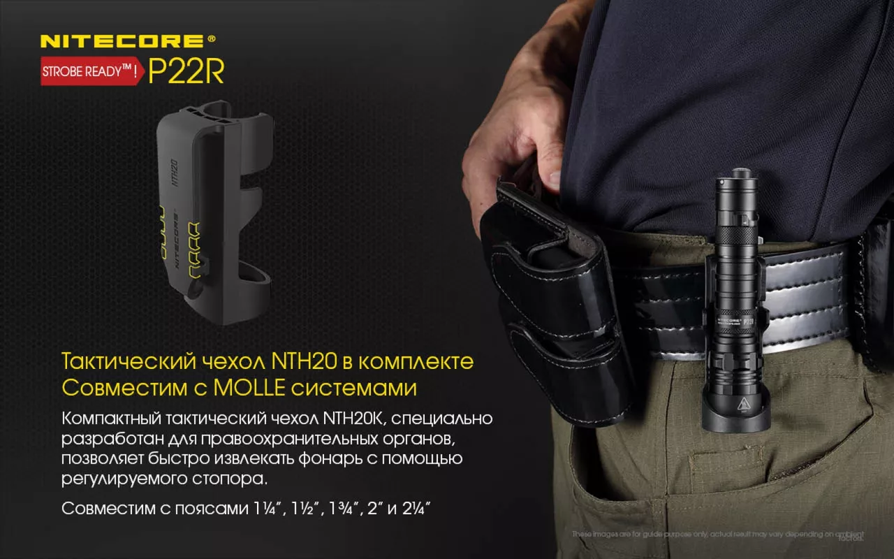 Фонарик аккумуляторный Nitecore P22R (6-1355_R) (1x18650, 2xCR123, 2xRCR123) - фото 13