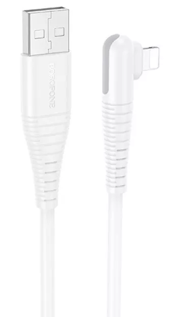 Кабель Borofone BX105 Corriente USB-A - Lightning 12w 2.4a 1м cable White - фото 1