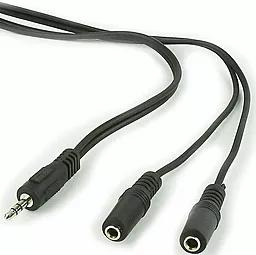 Аудіо розгалужувач Cablexpert mini Jack 3.5mm M/2xF black (CCA-415) - мініатюра 3