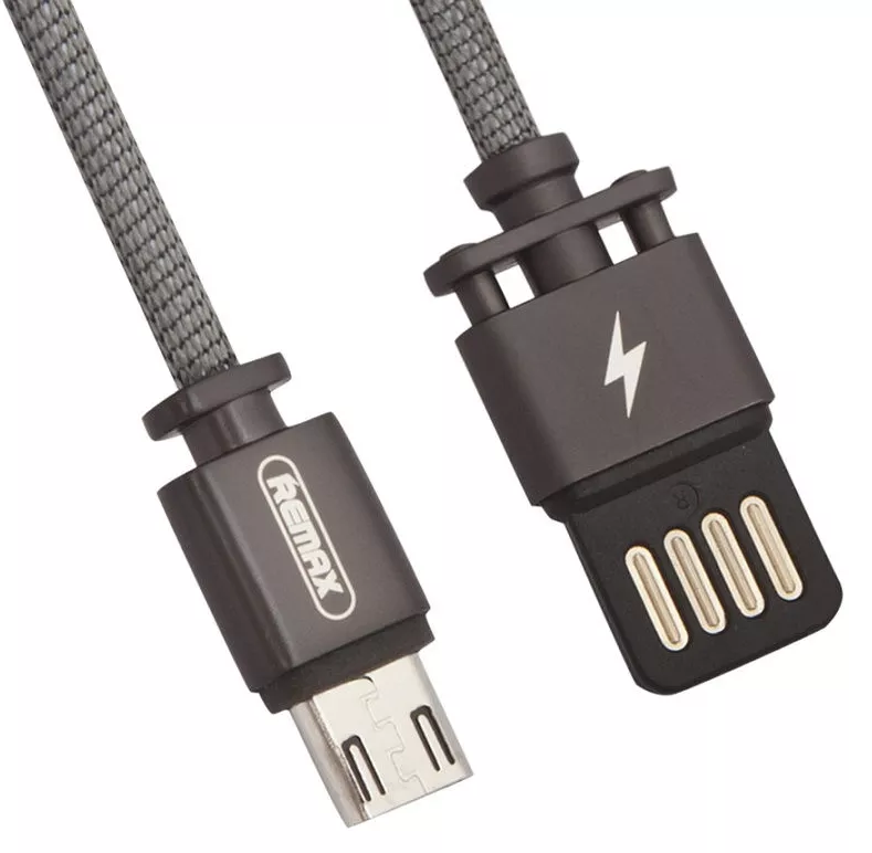 Кабель Remax Dominator USB-A - micro USB 12w 2.4a 1м cable Black (RC-064m) - фото 2