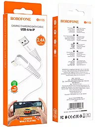 Кабель Borofone BX105 Corriente USB-A - Lightning 12w 2.4a 1м cable White - миниатюра 5 Кабель Borofone BX105 Corriente USB-A - Lightning 12w 2.4a 1м cable White - миниатюра 5