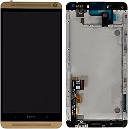 Дисплей HTC One Max 803n + Touchscreen with frame Original Gold