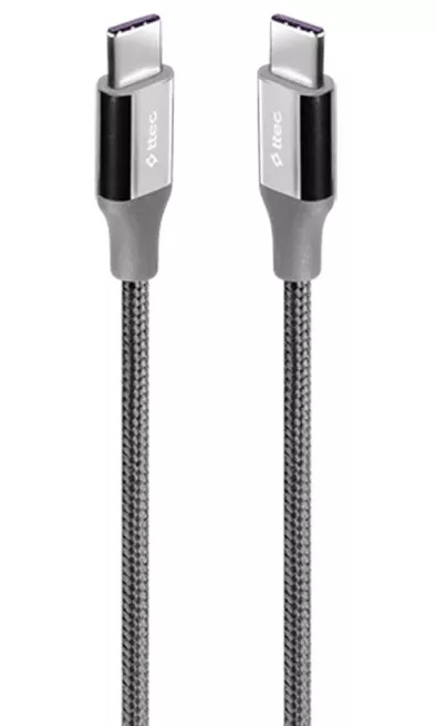 Кабель Ttec 2DK52UG USB Type-C - Type-C 65w 3.25a 3м PD cable Dark/Gray - фото 1
