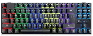 Клавиатура REAL-EL M28 RGB TKL Black - фото 1