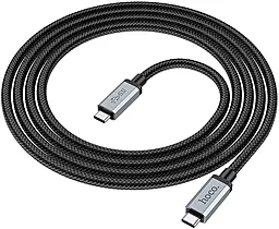 Кабель USB PD Hoco US06 USB 3.2 100W 4K 60Hz 2M USB Type-C - Type-C Cable Black - миниатюра 2