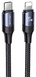 Кабель Usams U71 USB Type-C - Lightning 20w 3a 1.2м PD сable Black
