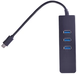 Адаптер Upex USB Type-C - USB3.0x3/RJ45 Grey (UP10123) - мініатюра 3