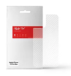 Гидрогелевая пленка ArmorStandart на заднюю панель для Apple iPhone 12 Pro Max Carbone Transparent (ARM61073) - фото Гидрогелевая пленка ArmorStandart на заднюю панель для Apple iPhone 12 Pro Max Carbone Transparent (ARM61073)