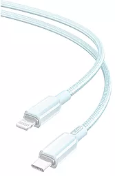 Кабель XO NB-Q250A USB Type-C - Lightning 27w 3a 1м PD сable Blue - фото Кабель XO NB-Q250A USB Type-C - Lightning 27w 3a 1м PD сable Blue