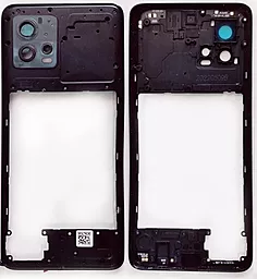 Рамка корпуса Motorola Moto G72 XT2255-1 со стеклом камеры Polar Blue