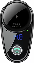 Автомобільний зарядний пристрій з FM трансмітером Baseus Car Charger Bluetooth FM MP3 + Locomotive S-06 Black (CCALL-RH01) - мініатюра 3