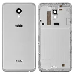 Задняя крышка корпуса Meizu M6s со стеклом камеры Silver - фото Задняя крышка корпуса Meizu M6s со стеклом камеры Silver
