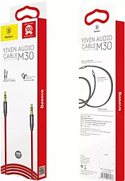 Аудіо кабель Baseus Yiven M30 AUX mini Jack 3.5mm M/M Cable 1.5 м black/red (CAM30-C91) - мініатюра 6
