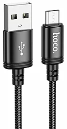 Кабель Hoco X89 USB-A - USB-A - micro USB 12w 2.4a 2м cable black - фото Кабель Hoco X89 USB-A - USB-A - micro USB 12w 2.4a 2м cable black