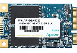 Накопичувач SSD Apacer AS220 32 GB mSATA (AP32GAS220B-1)