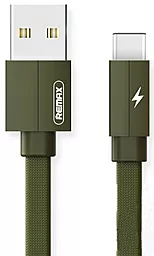 Кабель Remax Kerolla USB-A - Type-C 12w 2.4a 1м cable Green (RC-094a) - фото Кабель Remax Kerolla USB-A - Type-C 12w 2.4a 1м cable Green (RC-094a)