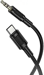 Аудио кабель Borofone BL25B Nice AUX mini Jack 3.5 - USB Type-C M/M сable 1 м Black - фото Аудио кабель Borofone BL25B Nice AUX mini Jack 3.5 - USB Type-C M/M сable 1 м Black