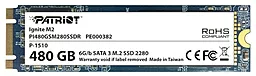 Накопичувач SSD Patriot Ignite S10 480 GB M.2 2280 SATA 3 (PI480GSM280SSDR) - фото Накопичувач SSD Patriot Ignite S10 480 GB M.2 2280 SATA 3 (PI480GSM280SSDR)