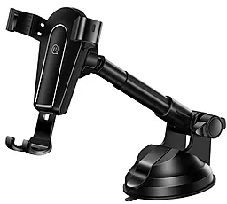 Держатель Usams ZJ056 Metal Stretchable Gravity Car Holder Black - фото Держатель Usams ZJ056 Metal Stretchable Gravity Car Holder Black