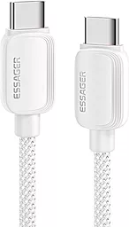 USB PD Кабель Essager Breeze 100w 5a 2m USB Type C - Type C cable white (EXCTT1-WLA02-P) - фото USB PD Кабель Essager Breeze 100w 5a 2m USB Type C - Type C cable white (EXCTT1-WLA02-P)