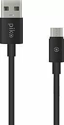 Кабель Piko CB-UM11 USB-A - micro USB 12w 2.4a 1.2м сable Black - фото Кабель Piko CB-UM11 USB-A - micro USB 12w 2.4a 1.2м сable Black