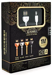 Кабель iKaku XO USB-A - micro USB 14w 2.8a 0.25м cable Silver - мініатюра 2 Кабель iKaku XO USB-A - micro USB 14w 2.8a 0.25м cable Silver - мініатюра 2