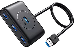 USB хаб Ugreen CR113 4-in-1 black (20291) - фото USB хаб Ugreen CR113 4-in-1 black (20291)