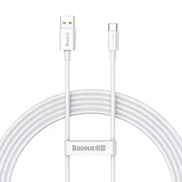 Кабель Baseus Superior Series (SUPERVOOC) USB-A - Type-C 65w 6a 1м cable white (CAYS000902)