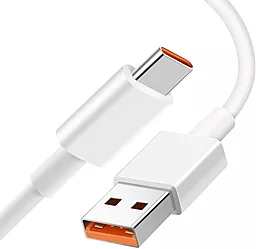 Кабель USB Xiaomi 6A USB Type-C Cable White - миниатюра 2