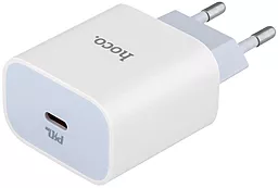 Мережевий зарядний пристрій з швидкою зарядкою Hoco C76A Plus 20w PD USB-C fast charger white