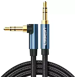 Аудио кабель Ugreen AV112 Angled AUX mini Jack 3.5mm M/M cable 2 м blue (60181) - фото Аудио кабель Ugreen AV112 Angled AUX mini Jack 3.5mm M/M cable 2 м blue (60181)