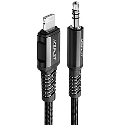 Аудио кабель AceFast C1-06 AUX mini Jack 3.5 mm - Lightning M/M cable 1.2 м black - фото Аудио кабель AceFast C1-06 AUX mini Jack 3.5 mm - Lightning M/M cable 1.2 м black