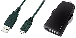 Автомобильное зарядное устройство Global MSH-SC-031 2.1a charger + micro USB cable black - фото Автомобильное зарядное устройство Global MSH-SC-031 2.1a charger + micro USB cable black