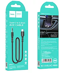 Аудіо кабель Hoco UPA17 Aux mini Jack 3.5 mm - USB Type-C M/M Cable 1 м black - мініатюра 6