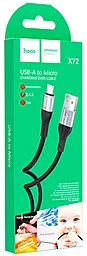 Кабель Hoco X72 Creator Silicone USB-A - micro USB 12w 2.4a 1м cable Black - миниатюра 5 Кабель Hoco X72 Creator Silicone USB-A - micro USB 12w 2.4a 1м cable Black - миниатюра 5
