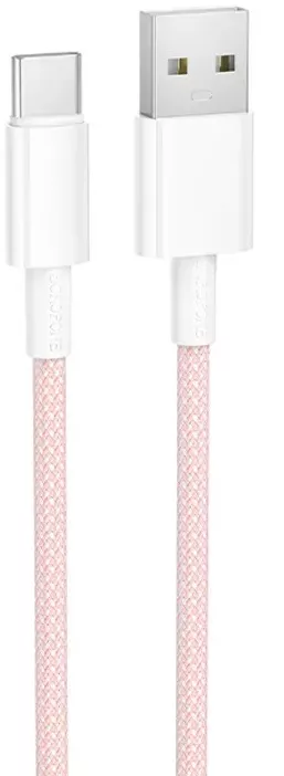 Кабель Borofone BX117 Source USB-A - Type-C 15w 3a 1м cable Pink - фото 1