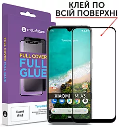 Защитное стекло MAKE Full Cover Full Glue Xiaomi Mi A3 Black (MGFXMA3)